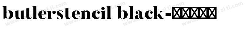 butlerstencil black字体转换